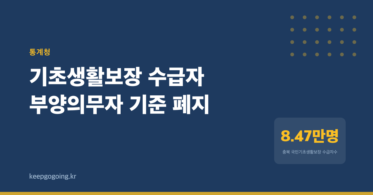 충북 기초생활보장 수급자가 7년간 5만3천 명 늘어난 까닭